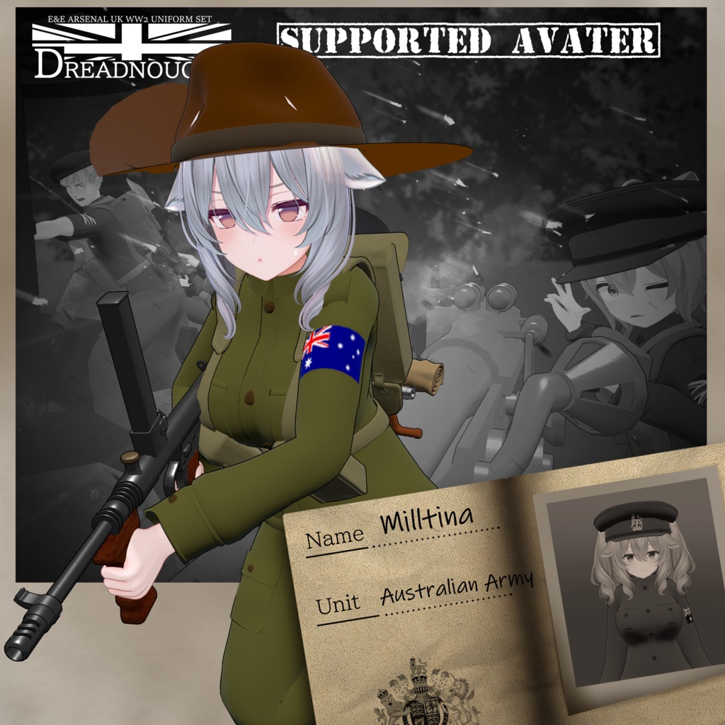 ～Dreadnought～　WW2 UK Army Costume set [19アバター対応] 缩略图 21