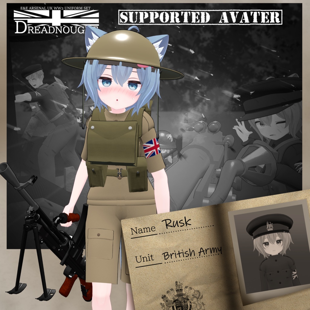 ～Dreadnought～　WW2 UK Army Costume set [19アバター対応] 缩略图 18