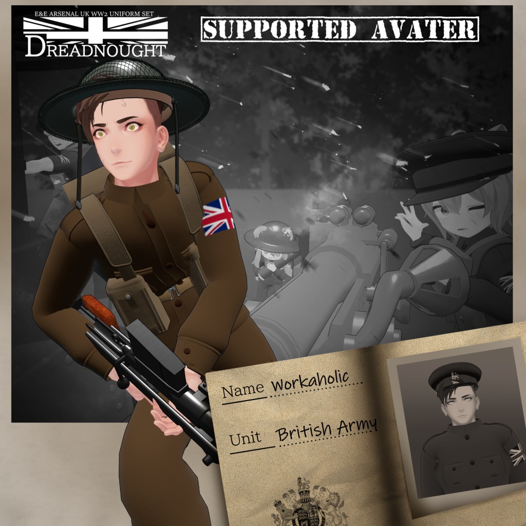 ～Dreadnought～　WW2 UK Army Costume set [19アバター対応] 缩略图 30