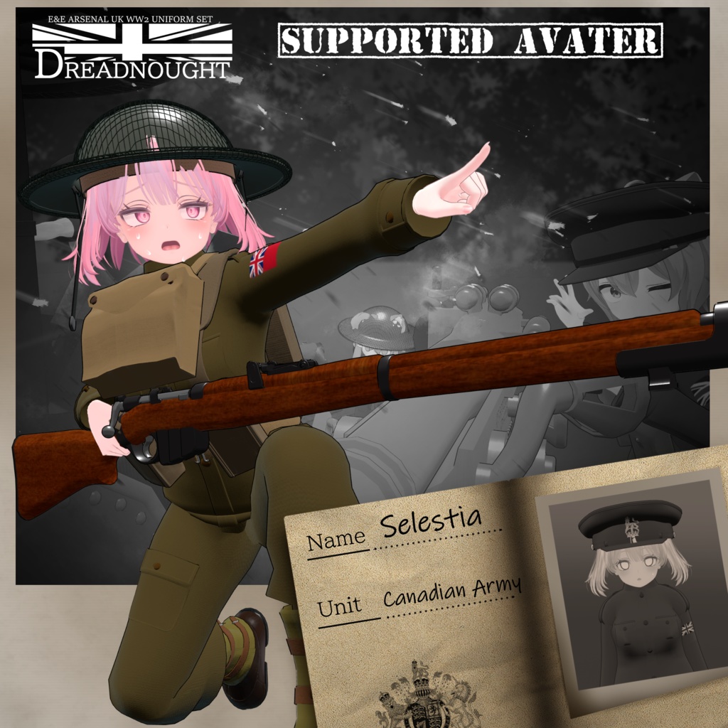 ～Dreadnought～　WW2 UK Army Costume set [19アバター対応] 缩略图 17