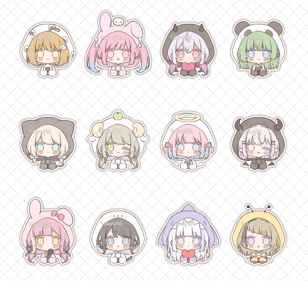 ちまっとパーカー量産イラスト