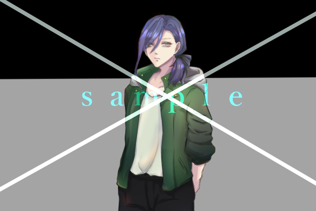 【立ち絵】青髪の青年（差分なし）
