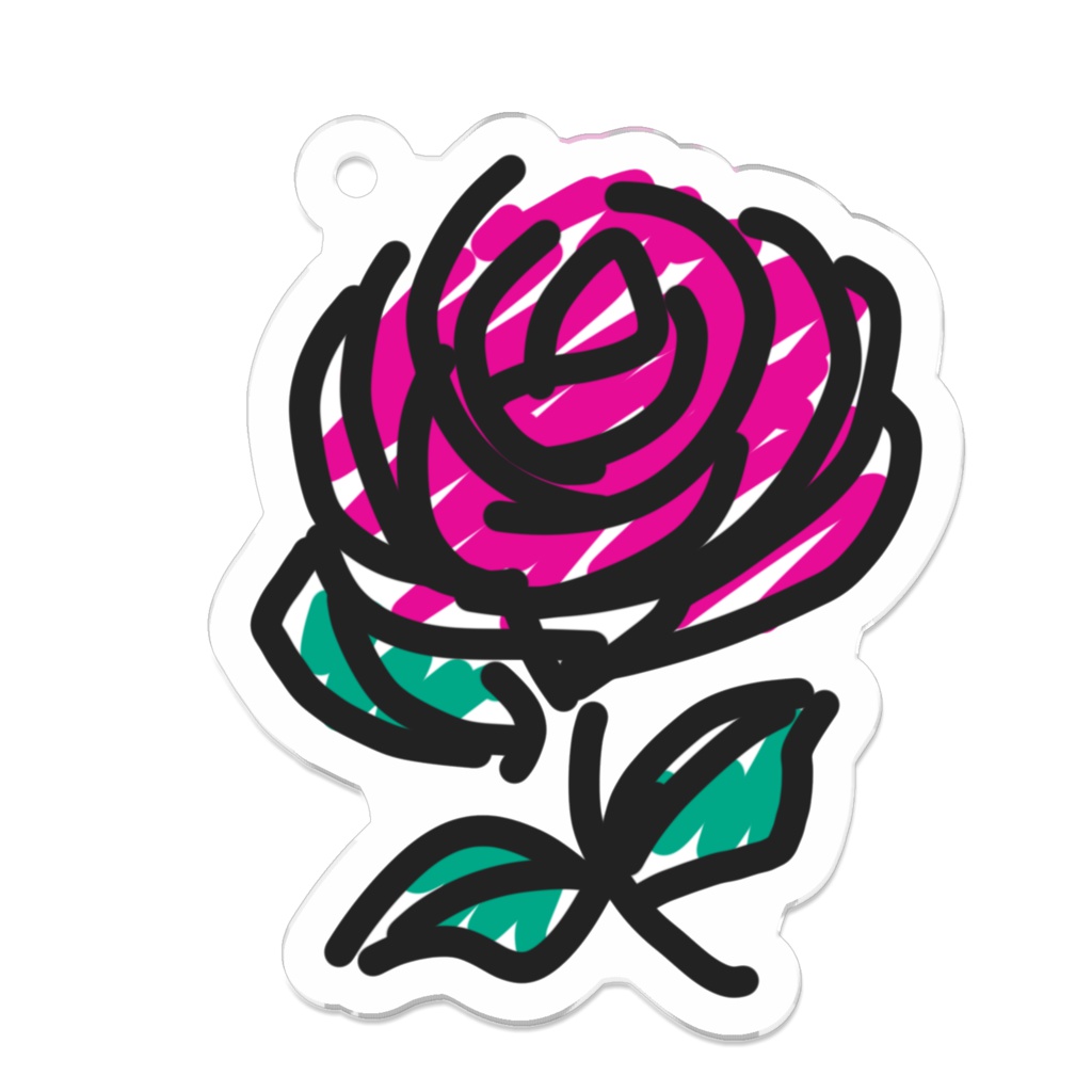 バラのキーホルダー