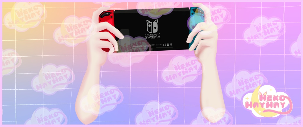 ニャンデンドスウッシューを持つ手