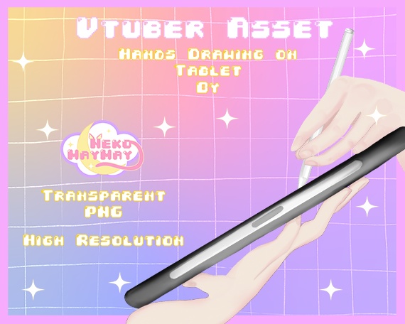 描画タブレットーを持つ手