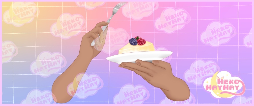 チーズケーキーを持つ手