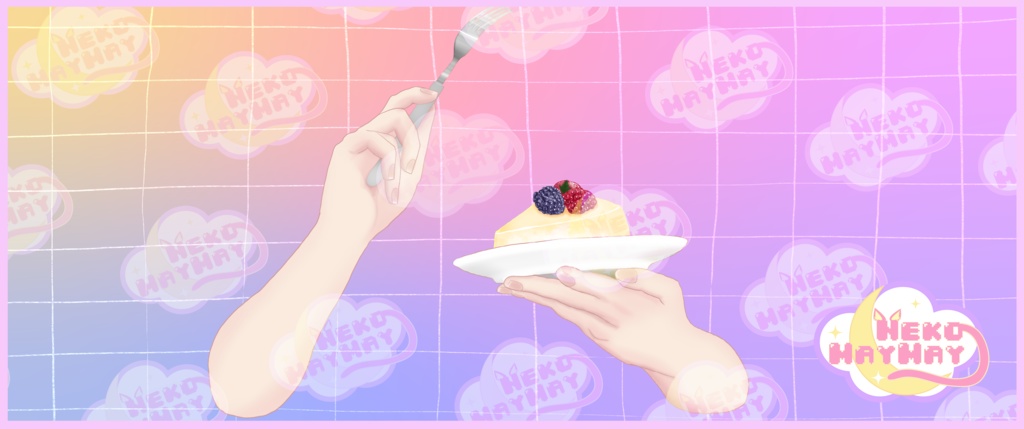 チーズケーキーを持つ手