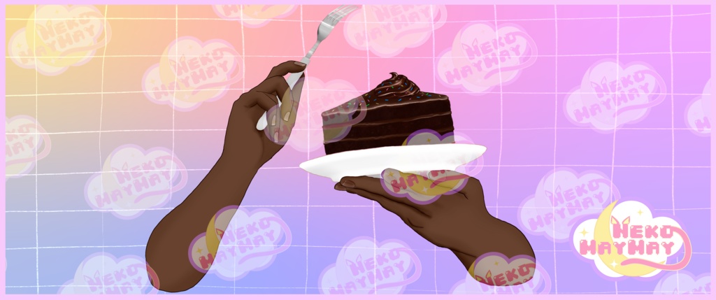 チョコケーキーを持つ手