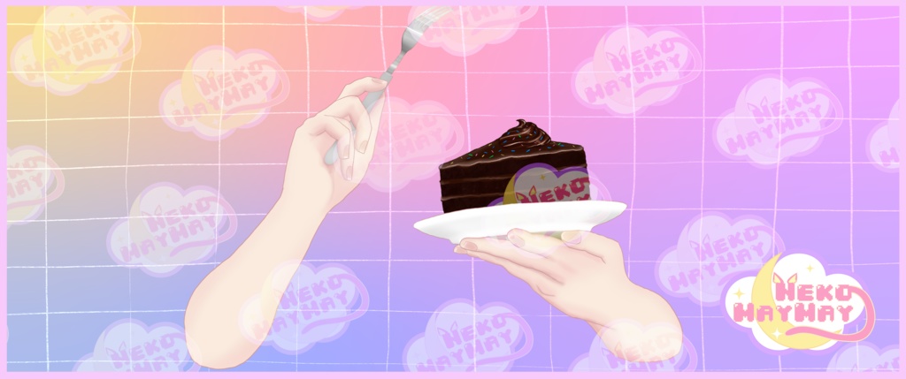 チョコケーキーを持つ手
