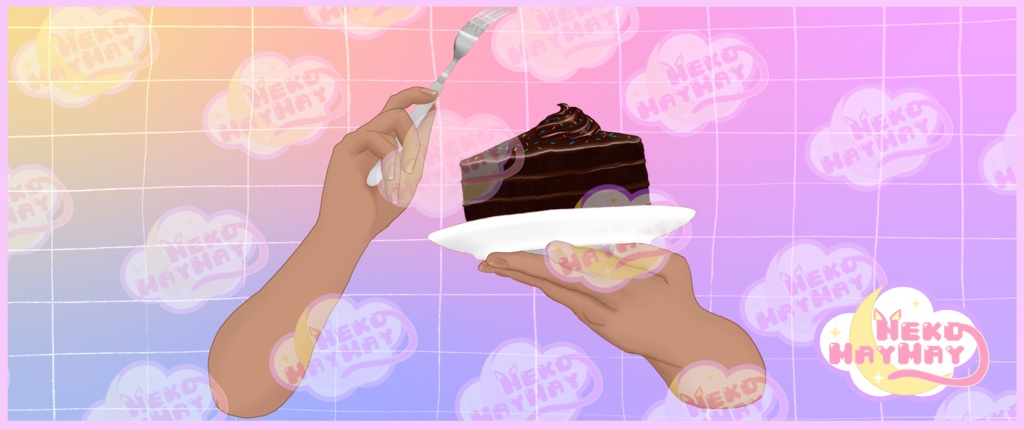 チョコケーキーを持つ手