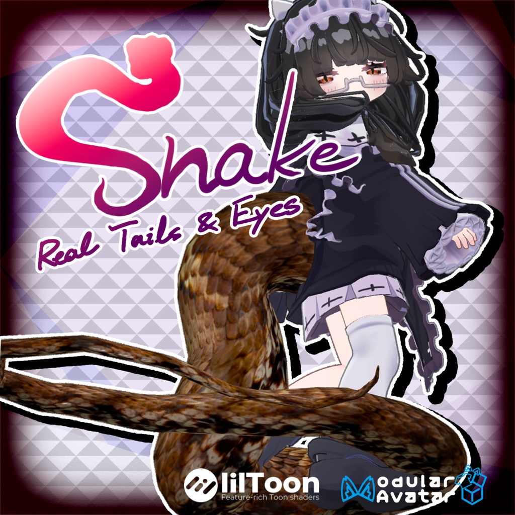⚠️Snake Tails & Eyes⚠️【まめふれ素体対応/ししゅか専用アイテクスチャ】