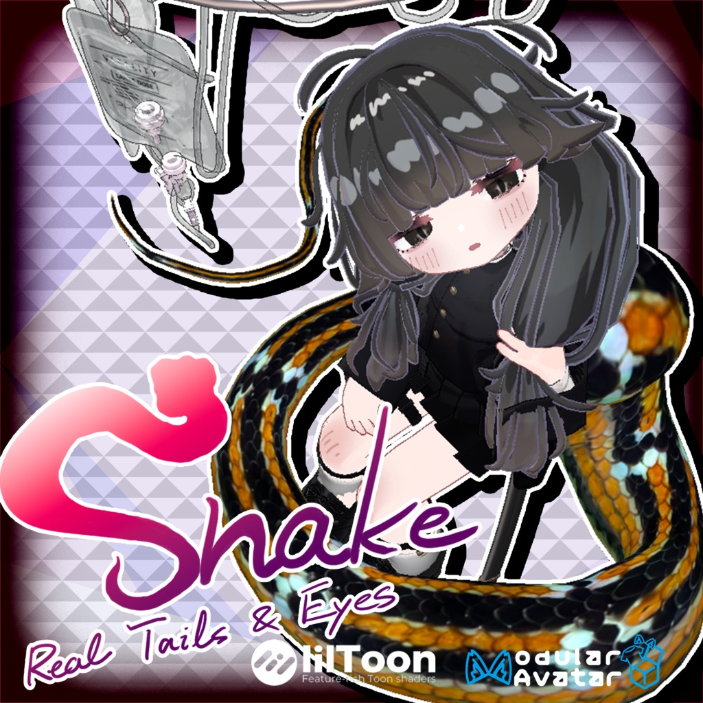⚠️Snake Tails & Eyes⚠️【まめふれ素体対応/ししゅか専用アイテクスチャ】