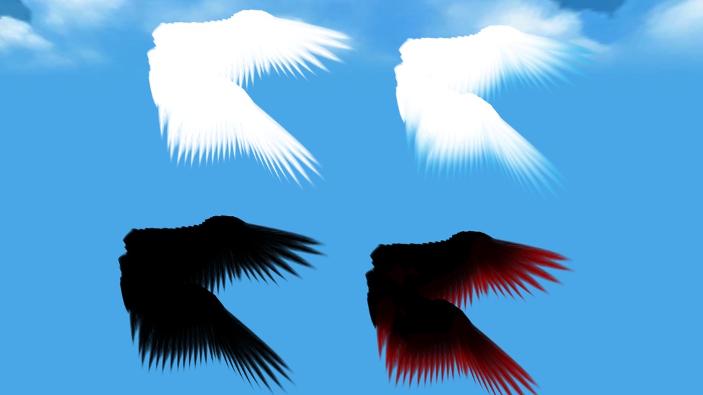 【無料】罪なる翼セット【VRChat】