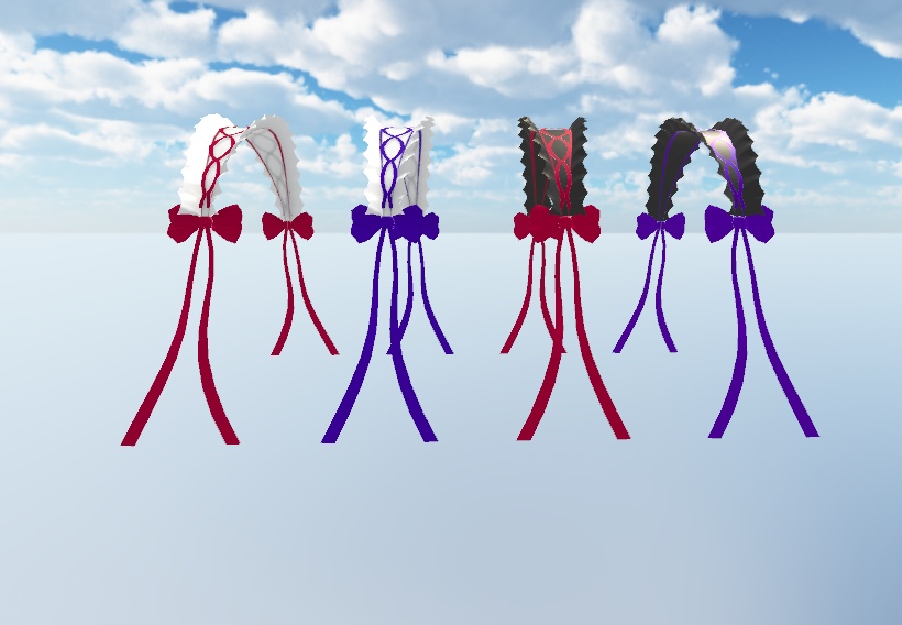 【無料】ブリム4色セット【VRC向け】