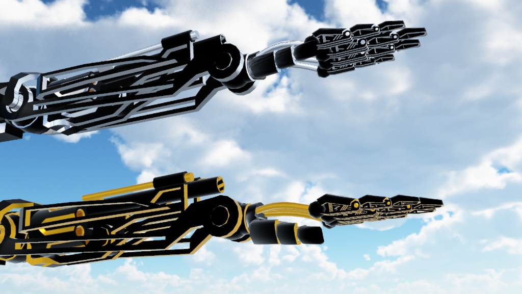 【無料】3Dモデル:MechaArm-V0【VRC向け義手】