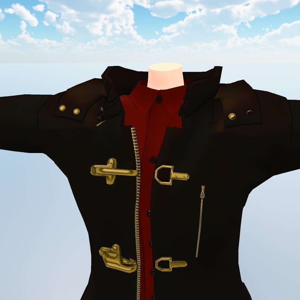 【CC0】コート+素体【3Dモデル】