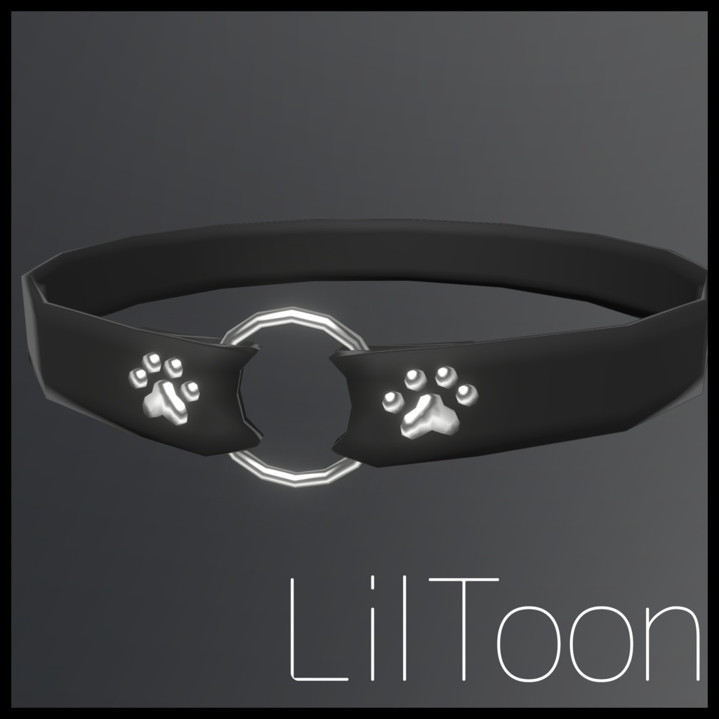 【3Dモデル】猫ちゃんガーターリング