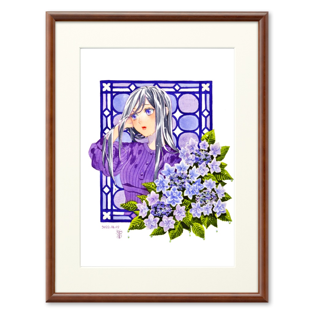 「アジサイ」　複製画