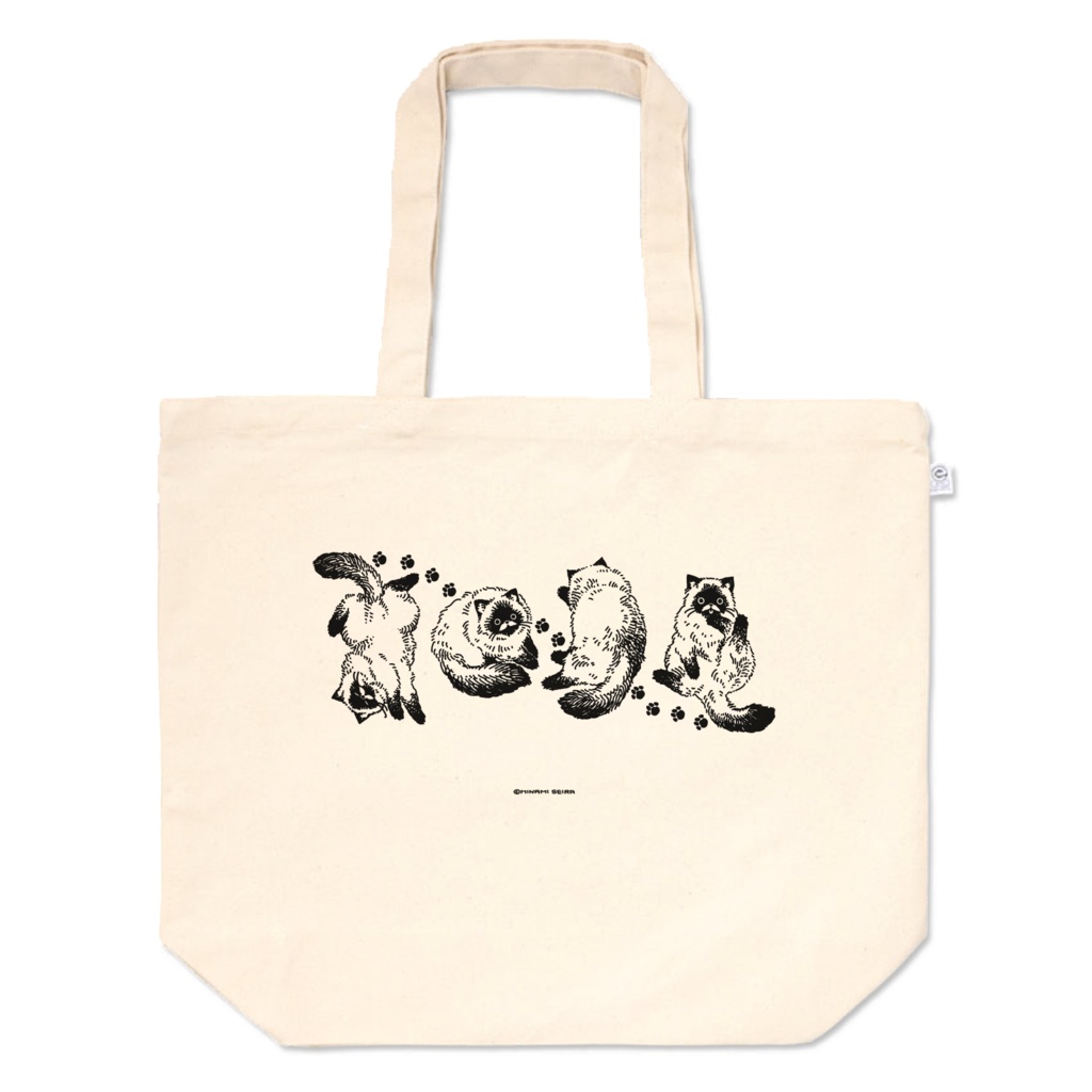 ひまねこトートバッグ　Lサイズ