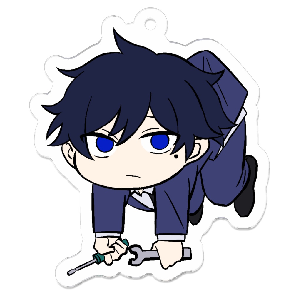 水瓶座君つままれアクリルキーホルダー♒️