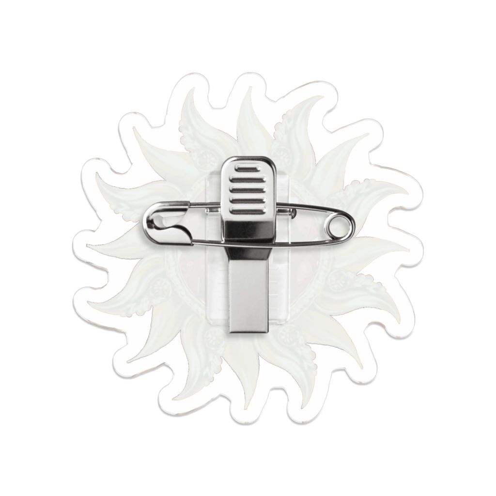 光座の太陽ブローチ (演じて妬んで壊れそうだ) アクリルブローチ50ミリ