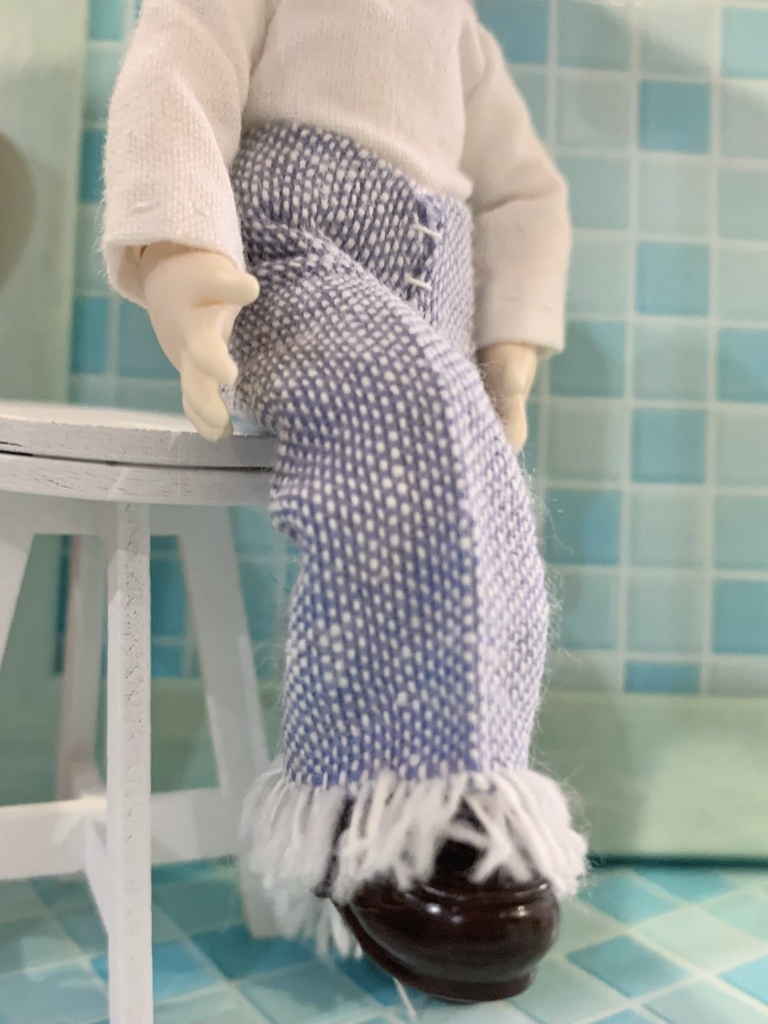 フリンジデニムパンツ