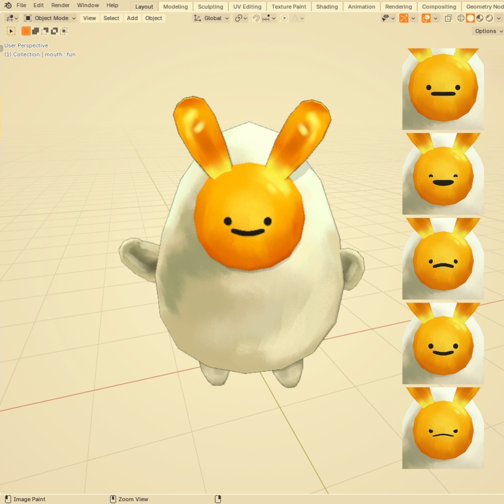 3Dアバター ウサギの卵黄 | bunny yolk