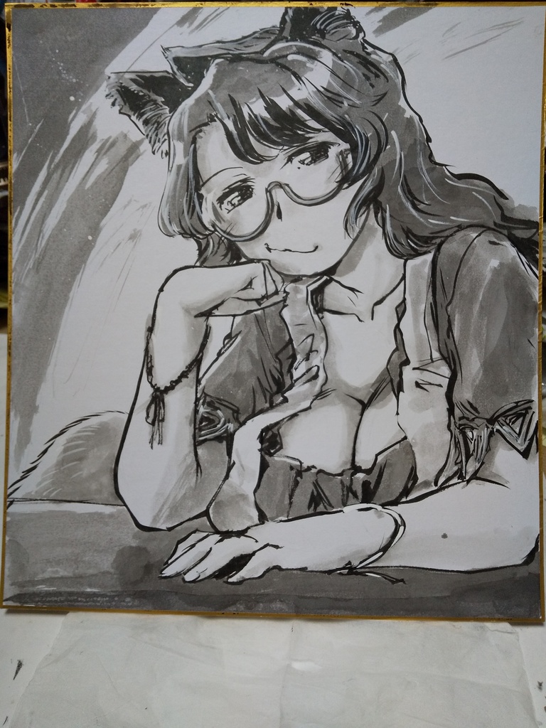 エア例大祭色紙・マミゾウさん