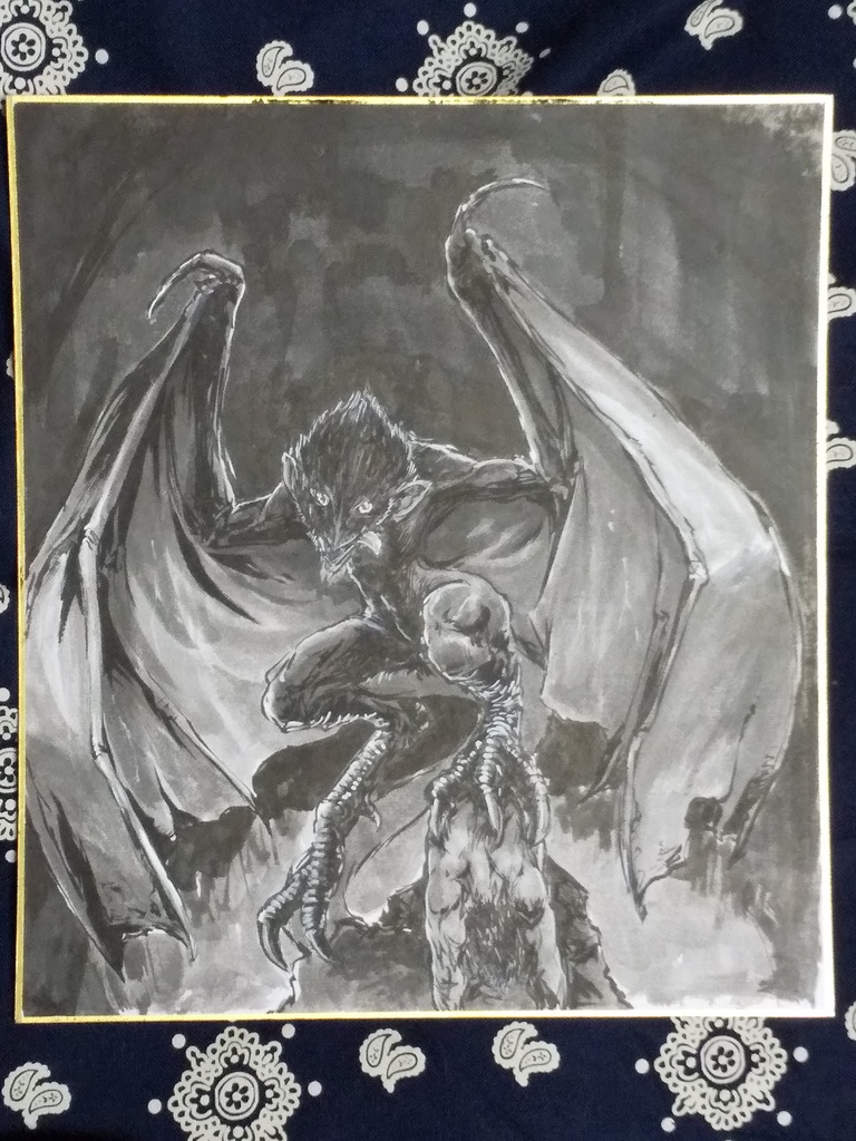 北海道コミティア１５・イラスト色紙「ハーピィ」