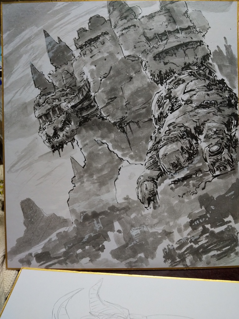 北海道コミティア１５・イラスト色紙「壁轟」