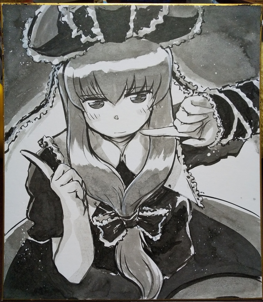 虫原　c105 コミケ105 直筆イラスト色紙　手書き色紙　オリジナル みんなの印刷屋さん 色紙 虫原 c105 コミケ105 直筆イラスト色紙