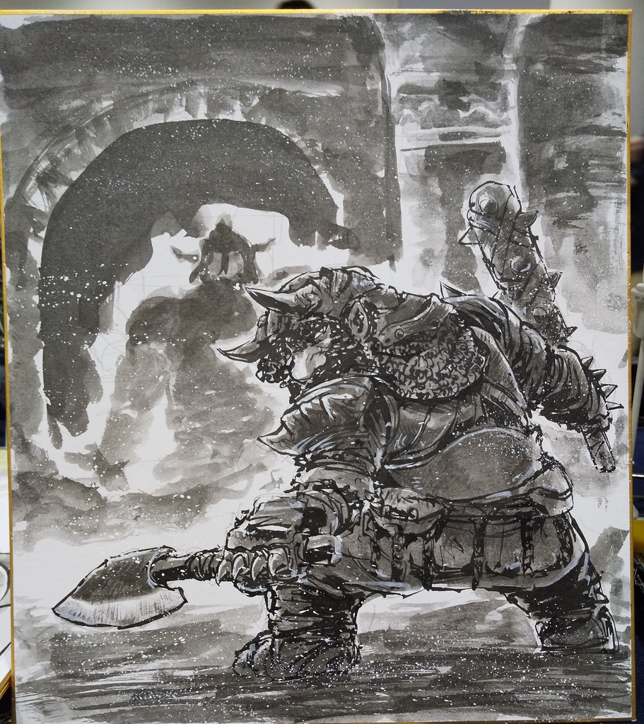 ２０２５冬コミイラスト色紙：ドワーフ