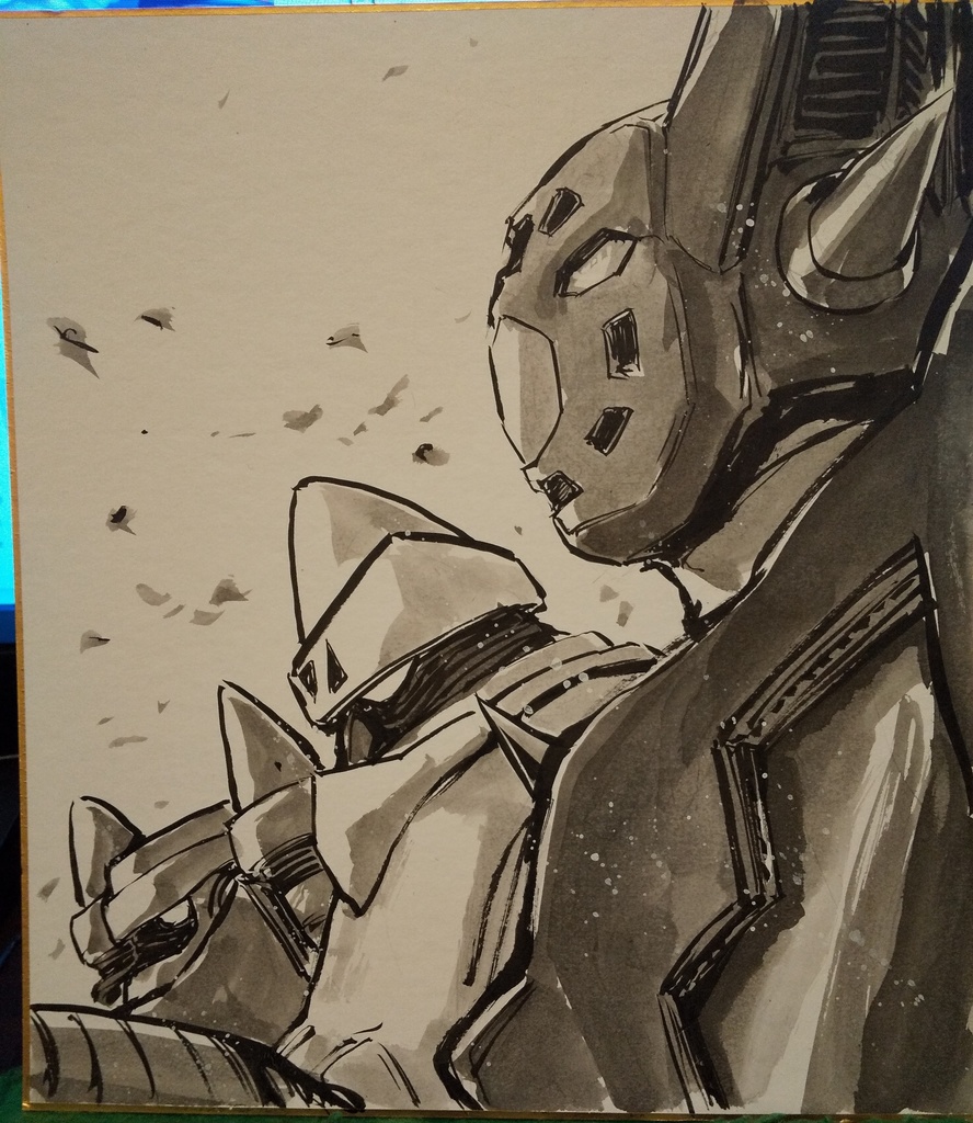 イラスト色紙：ゲッターロボ