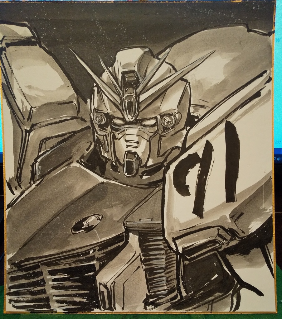 イラスト色紙：ガンダムF91