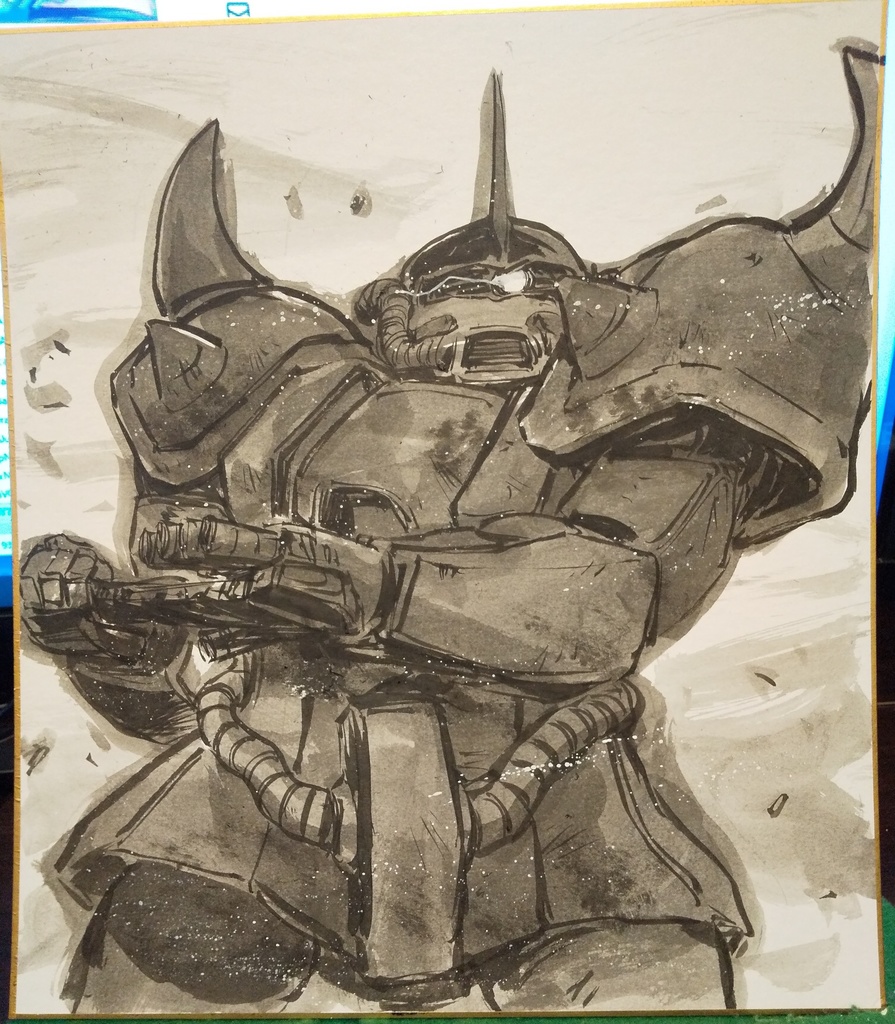 イラスト色紙：グフ