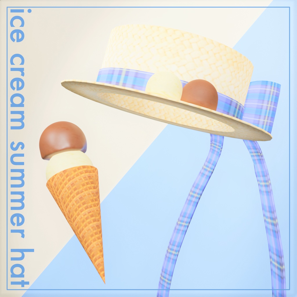 【ちまこぞく対応】ice cream summer hat