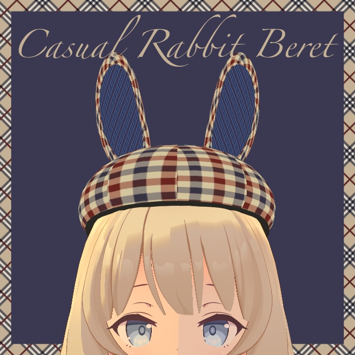 【ちまこぞく&Rusk & Eve対応】Casual Rabbit Beret / ゆれる！うさ耳ベレー帽子