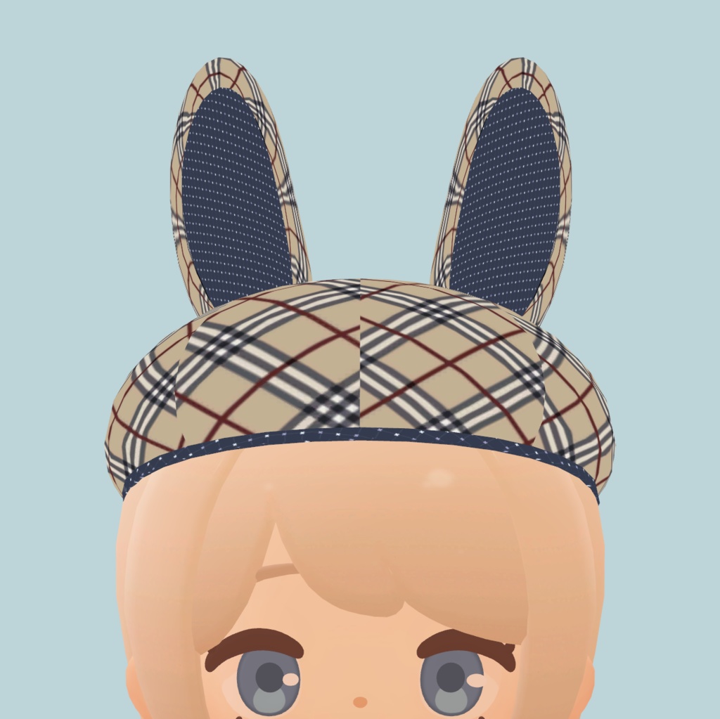 【ちまこぞく&Rusk & Eve対応】Casual Rabbit Beret / ゆれる!うさ耳ベレー帽子