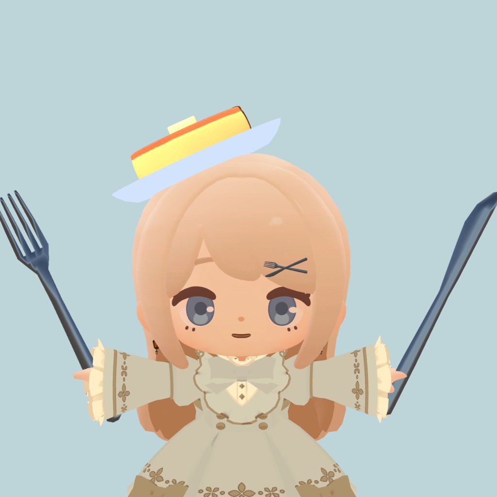 【Physbone】お皿から落ちない!?Pancake Accesary 3点セット