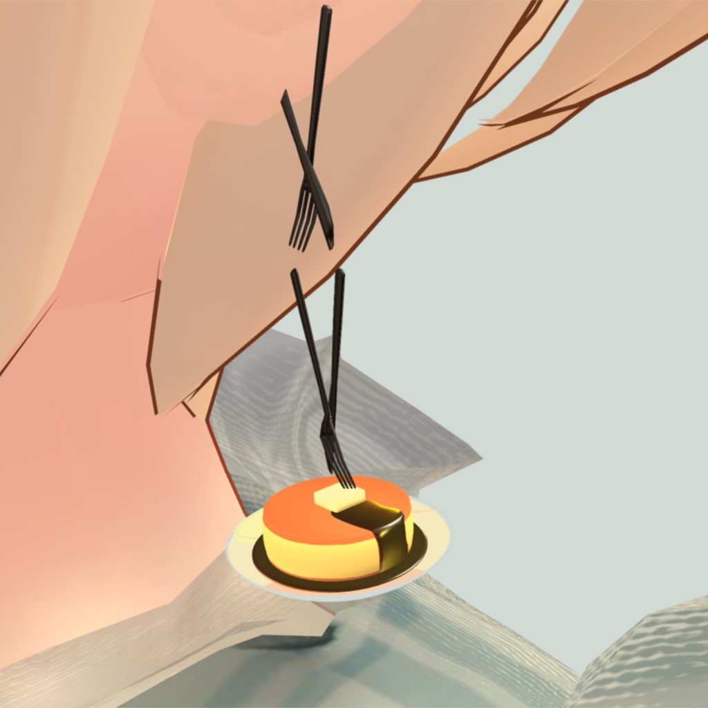 【Physbone】お皿から落ちない!?Pancake Accesary 3点セット