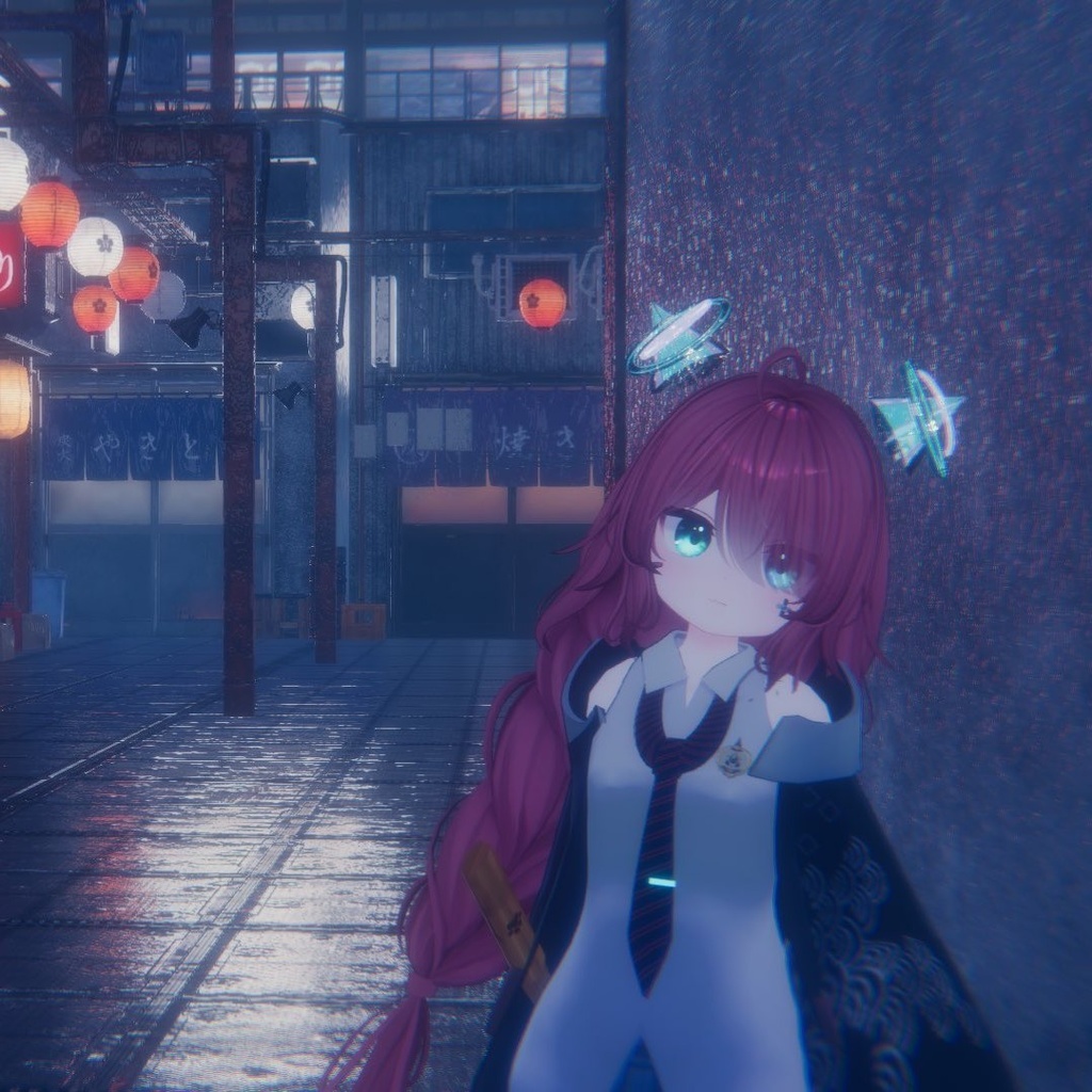 【Animation】まわる!光る!CYBER NEKOMIMI【サイバー×天使の輪×ねこみみ】