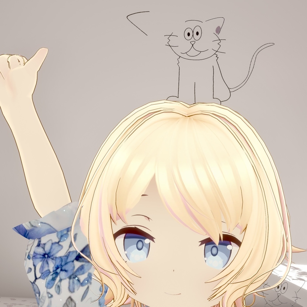 【無料】【Physbone】ゆれる!ひっぱれる!せんがねこ