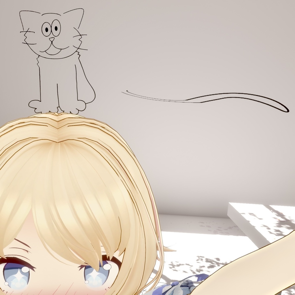 【無料】【Physbone】ゆれる!ひっぱれる!せんがねこ