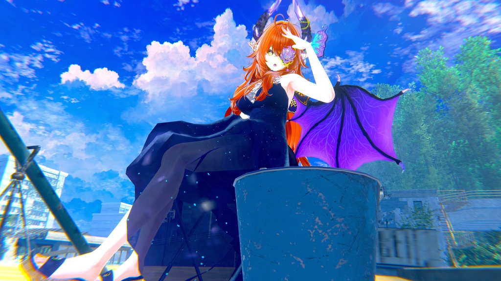 22アバター 動く!Summer Night Dress (追加マテリアル)