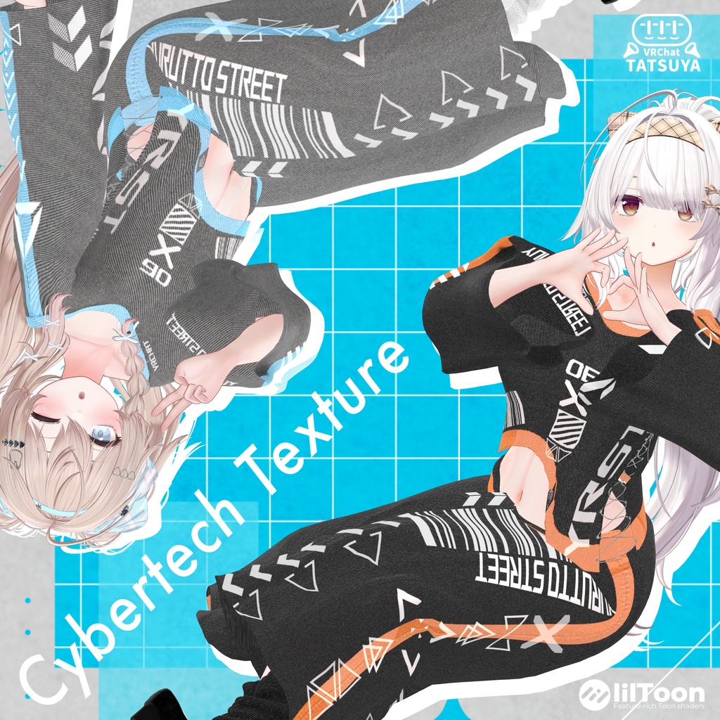 【無料】【YRST】Cyber tech Texture(追加マテリアル)【31アバター対応】