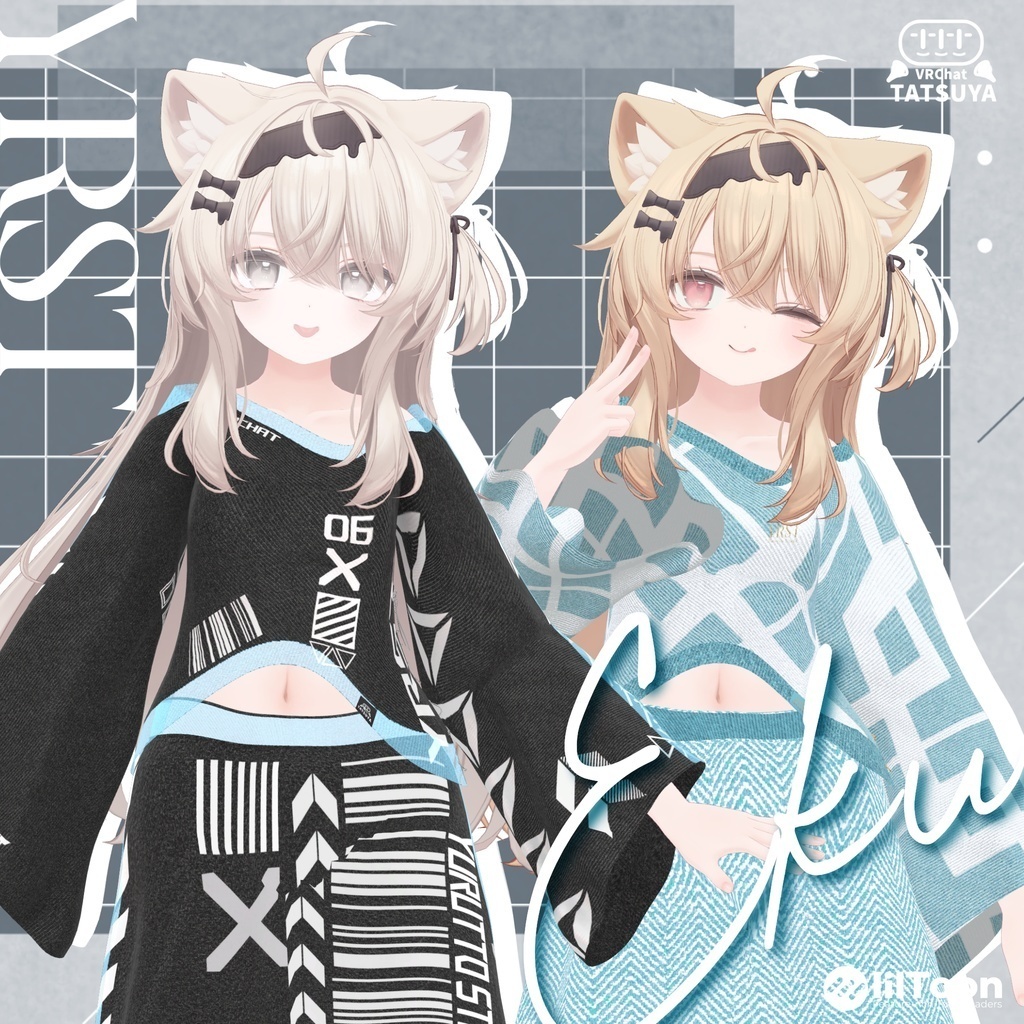 【無料】【YRST】Cyber tech Texture(追加マテリアル)【31アバター対応】