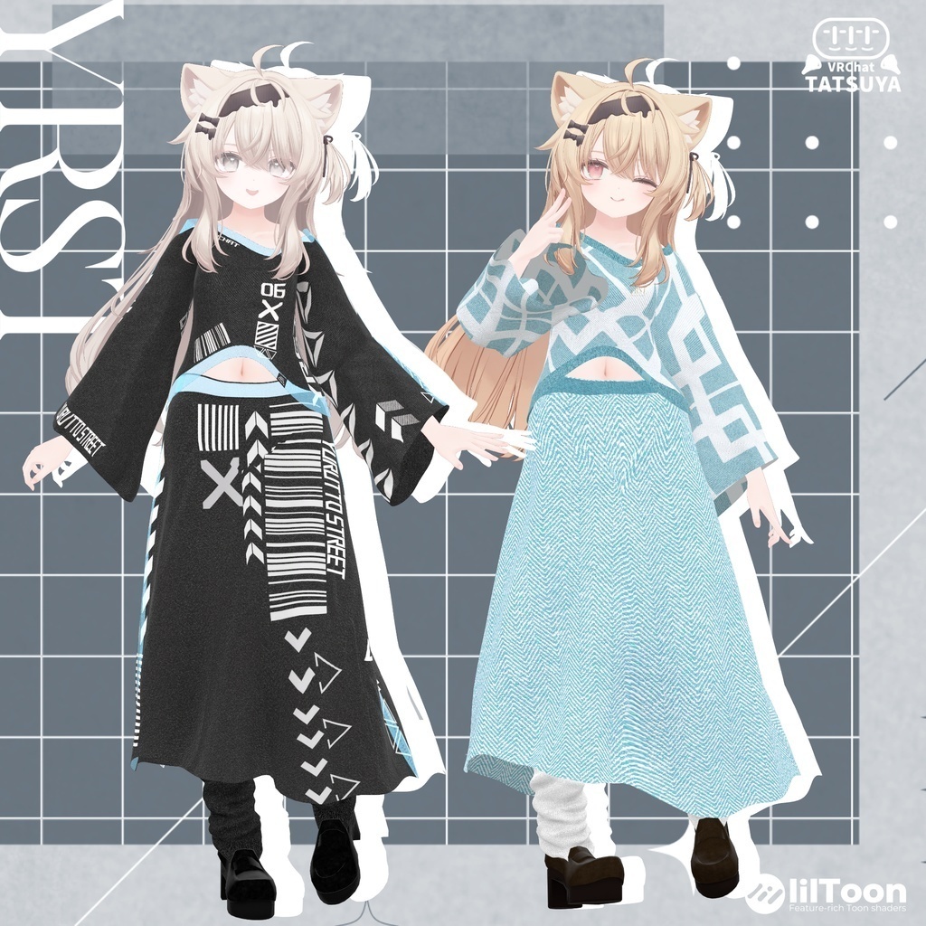 【無料】【YRST】Cyber tech Texture(追加マテリアル)【31アバター対応】
