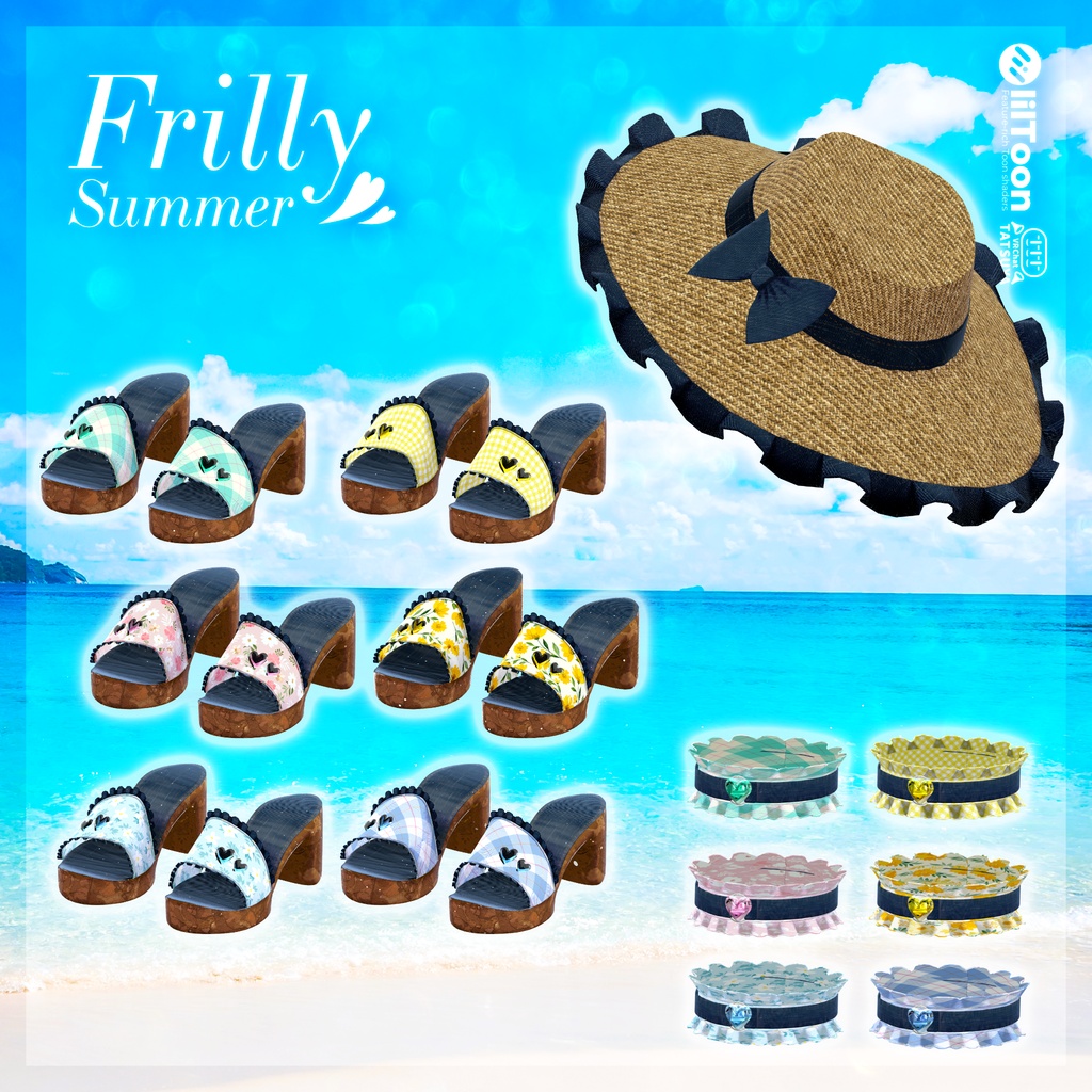【✨3日間限定1400円→390円✨】【8アバター対応】Frilly Summer #tatsu3d