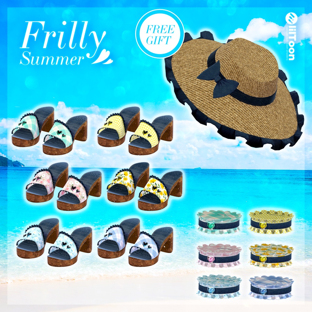 【👒麦わら帽子無料🎁✨3日間限定390円✨】Frilly Summer #tatsu3d