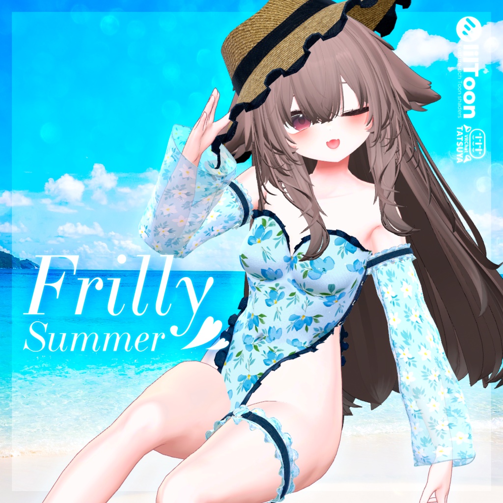 【✨3日間限定1400円→390円✨】【8アバター対応】Frilly Summer #tatsu3d